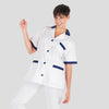 Bata curta Lua-Branco/Azul Marinho-XS-RAG-Tailors-Fardas-e-Uniformes-Vestuario-Pro