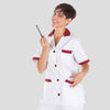 Bata curta Lua-Branco/Bordou-XS-RAG-Tailors-Fardas-e-Uniformes-Vestuario-Pro