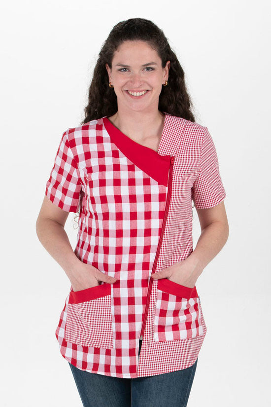 Bata de Educadora Miria-Vermelho-XS / (SP)-RAG-Tailors-Fardas-e-Uniformes-Vestuario-Pro