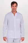 Bata de Homem Elástica com Gola Mao-Branco - 784-XS / (SP)-RAG-Tailors-Fardas-e-Uniformes-Vestuario-Pro