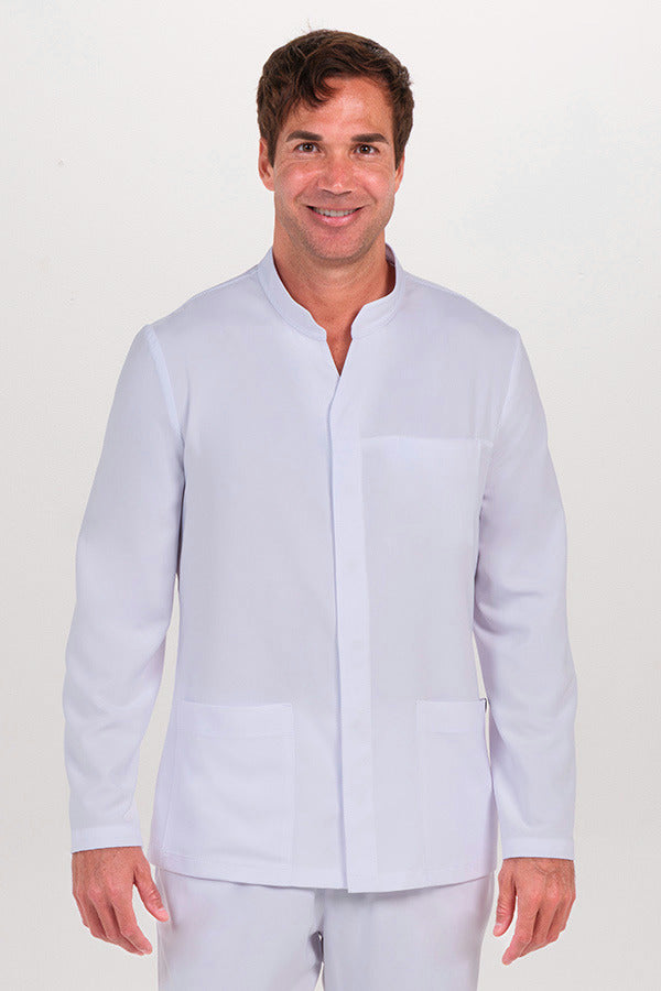 Bata de Homem Elástica com Gola Mao-Branco - 784-XS / (SP)-RAG-Tailors-Fardas-e-Uniformes-Vestuario-Pro