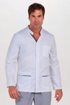 Bata de Homem com Fecho e Manga Comprida-Cinzento - 797-XS / (SP)-RAG-Tailors-Fardas-e-Uniformes-Vestuario-Pro