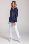 Bata de Senhora Manga Comprida Azul Marinho com Carcela Oculta-RAG-Tailors-Fardas-e-Uniformes-Vestuario-Pro