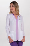 Bata de Trabalho Elástica de Senhora com Fecho e Decote em V-RAG-Tailors-Fardas-e-Uniformes-Vestuario-Pro