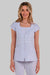 Bata feminina branca com vivos de cetim para comércio-Única - 570-M-RAG-Tailors-Fardas-e-Uniformes-Vestuario-Pro