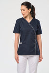 Women's polyester/cotton smock with snaps