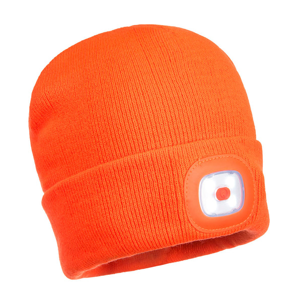 Beanie USB recarregável luz principal LED-Laranja-Único-RAG-Tailors-Fardas-e-Uniformes-Vestuario-Pro