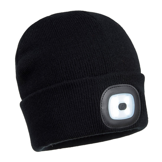 Beanie USB recarregável luz principal LED-Preto-Único-RAG-Tailors-Fardas-e-Uniformes-Vestuario-Pro