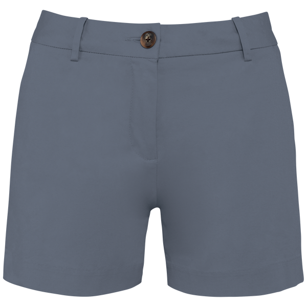 Bermuda Chino Eco-responsável de Senhora-Cinzento Mineral-34 FR-RAG-Tailors-Fardas-e-Uniformes-Vestuario-Pro