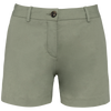 Bermuda Chino Eco-responsável de Senhora-Verde Amêndoa-34 FR-RAG-Tailors-Fardas-e-Uniformes-Vestuario-Pro