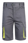 Bermudas Stretch Bicolor Multibolsos-Cinza/Amarelo-34-RAG-Tailors-Fardas-e-Uniformes-Vestuario-Pro