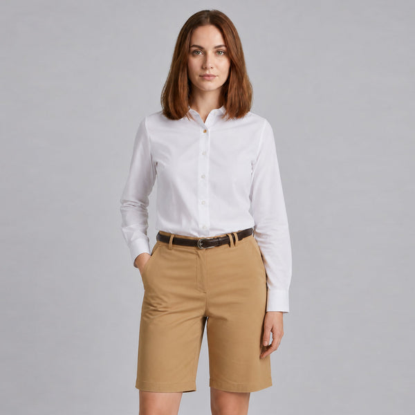 Bermudas de Senhora Chino T400-Camel - 151-34-RAG-Tailors-Fardas-e-Uniformes-Vestuario-Pro