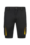 Bermudas de Trabalho Stretch Bicolor Multibolsos Slim Fit-Preto/amarelo - 00/17-34-RAG-Tailors-Fardas-e-Uniformes-Vestuario-Pro