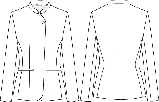 Blazer Balseiro Gola Mao Feminina