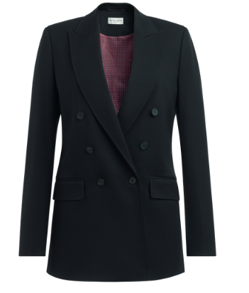 Blazer Feminino Transpassado Perdita-Preto-34 (UK 6)-RAG-Tailors-Fardas-e-Uniformes-Vestuario-Pro