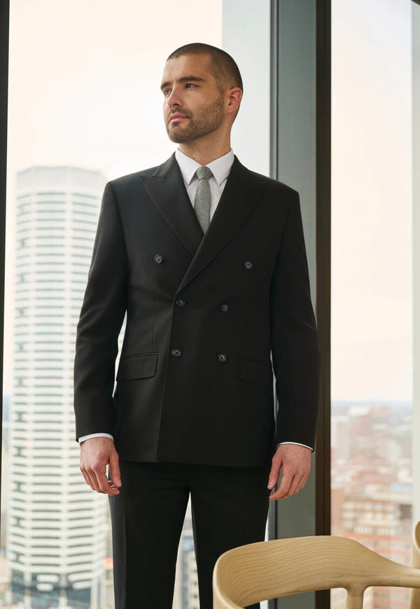 Blazer Masculino Ferdinand de Botões Duplos-Black-44 (UK 34)-RAG-Tailors-Fardas-e-Uniformes-Vestuario-Pro