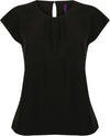 Blusa de senhora com colarinho plissado-Preto-XS-RAG-Tailors-Fardas-e-Uniformes-Vestuario-Pro