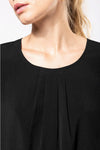 Blusa de senhora em crepe de manga curta-RAG-Tailors-Fardas-e-Uniformes-Vestuario-Pro