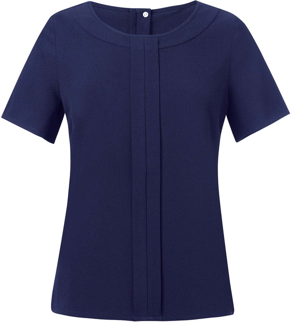 Blusa em crepe da China VERONA-Azul Marinho-36 EU (8 UK)-RAG-Tailors-Fardas-e-Uniformes-Vestuario-Pro