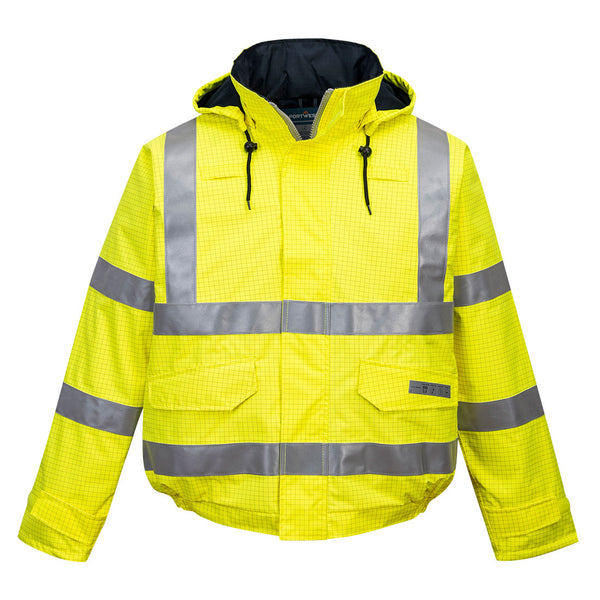 Blusão Bizflame impermeável, de alta visibilidade, respirável, anti-estático e ignífugo-Amarelo-XS-RAG-Tailors-Fardas-e-Uniformes-Vestuario-Pro
