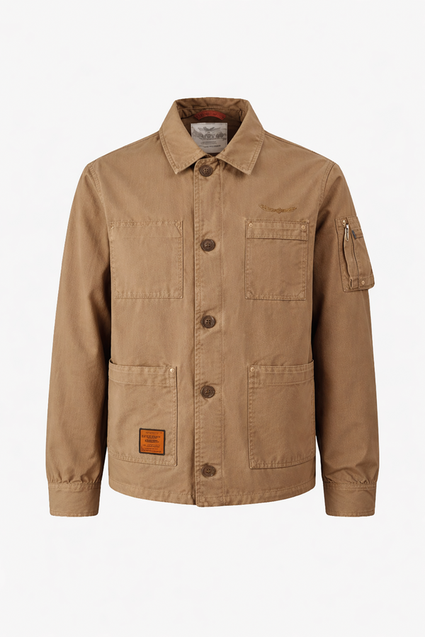 Blusão Davis Homem-Camel-S-RAG-Tailors-Fardas-e-Uniformes-Vestuario-Pro