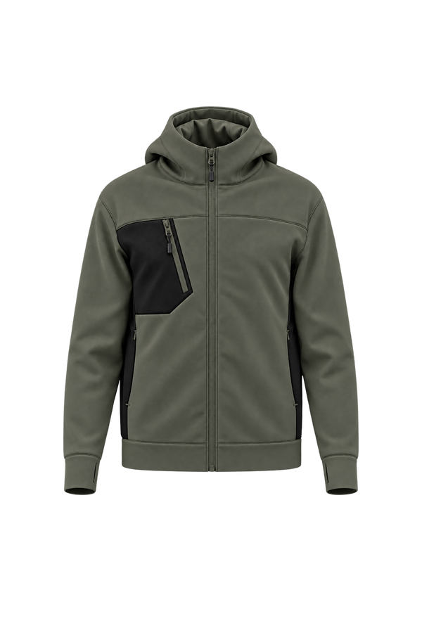 Blusão Outdoor com Fecho Unissexo-Cáqui Desportivo / Preto-XS-RAG-Tailors-Fardas-e-Uniformes-Vestuario-Pro