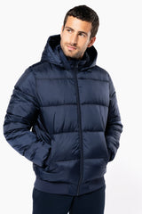 Unisex-Jacke aus recyceltem Material mit Kapuze