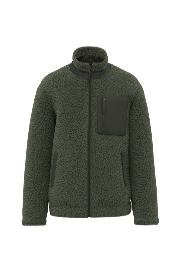 Blusão Unisexo em Sherpa-Caqui Floresta / Caqui Floresta Escuro-XXL-RAG-Tailors-Fardas-e-Uniformes-Vestuario-Pro