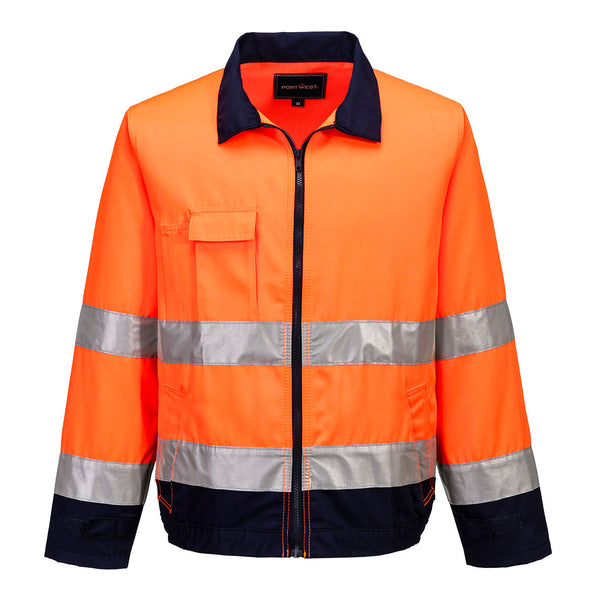 Blusão de Alta Visibilidade Contrast Madrid Hi-Vis-Laranja/marinho-S-RAG-Tailors-Fardas-e-Uniformes-Vestuario-Pro