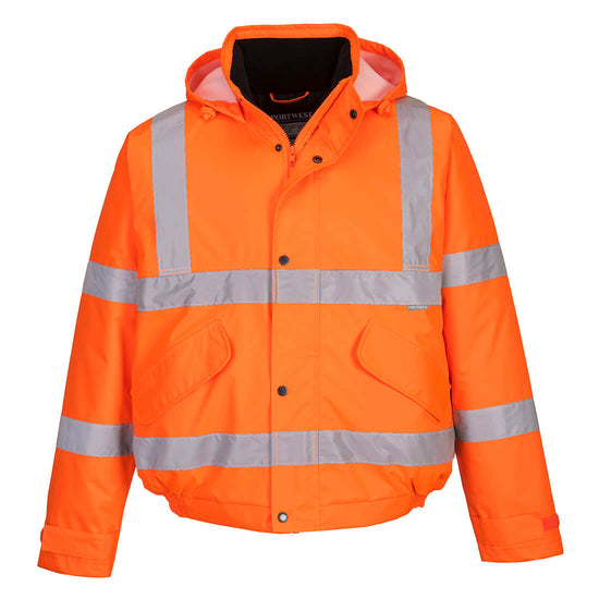 Blusão de Alta Visibilidade Impermeável e Acolchoado-Laranja-XS-RAG-Tailors-Fardas-e-Uniformes-Vestuario-Pro