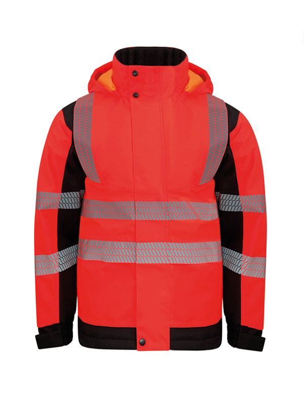 Blusão de Chuva de Alta Visibilidade Copenhagen-Vermelho / Preto-S-RAG-Tailors-Fardas-e-Uniformes-Vestuario-Pro