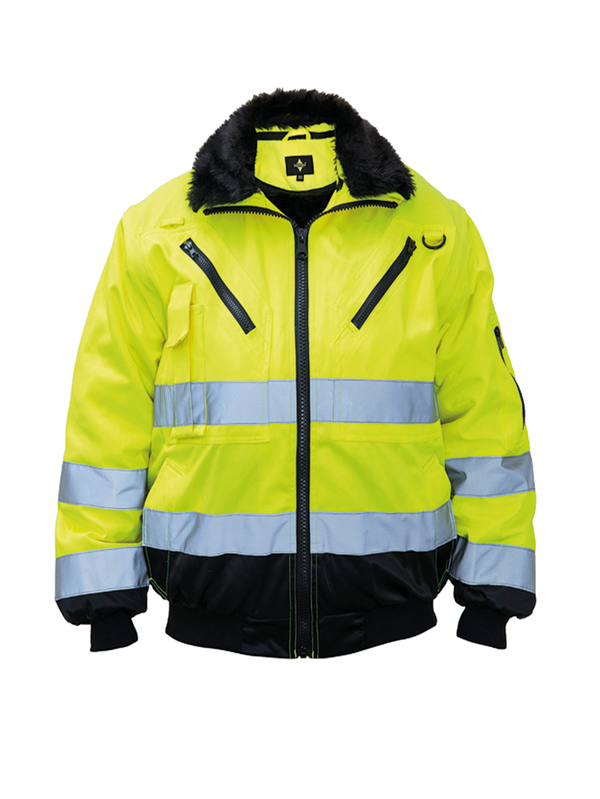 Blusão de Piloto 4 em 1 Oslo-Amarelo Alta Visibilidade / Preto-XS-RAG-Tailors-Fardas-e-Uniformes-Vestuario-Pro