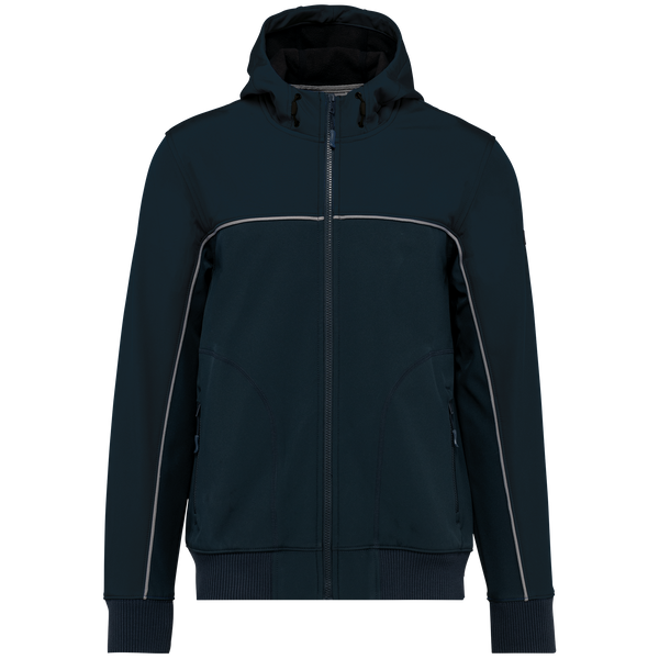 Blusão softshell bicolor com 3 camadas unissexo-Azul Marinho-L-RAG-Tailors-Fardas-e-Uniformes-Vestuario-Pro
