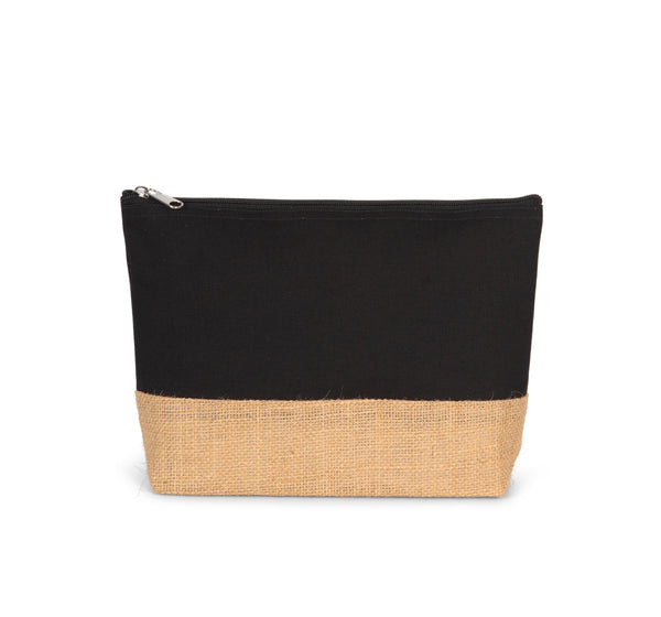 Bolsa em tecido de algodão e juta-Black / Natural-Único-RAG-Tailors-Fardas-e-Uniformes-Vestuario-Pro