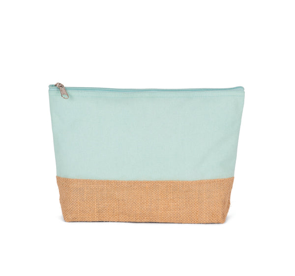 Bolsa em tecido de algodão e juta-Ice Mint / Natural-Único-RAG-Tailors-Fardas-e-Uniformes-Vestuario-Pro