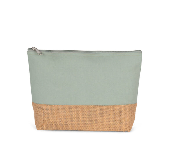 Bolsa em tecido de algodão e juta-Sage / Natural-Único-RAG-Tailors-Fardas-e-Uniformes-Vestuario-Pro