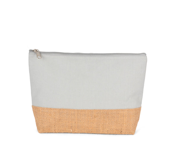 Bolsa em tecido de algodão e juta-Snow Grey / Natural-Único-RAG-Tailors-Fardas-e-Uniformes-Vestuario-Pro