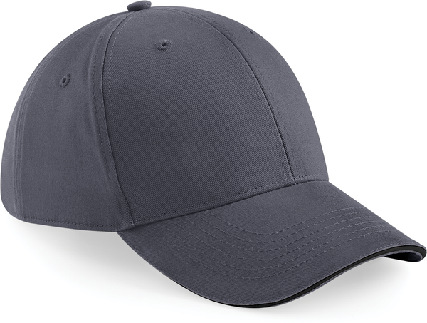 Boné Athleisure com 6 painéis-Graphite Grey / Black-Único-RAG-Tailors-Fardas-e-Uniformes-Vestuario-Pro