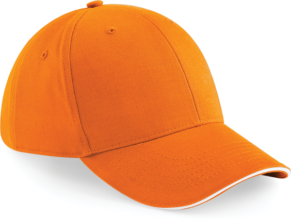 Boné Athleisure com 6 painéis-Orange / White-Único-RAG-Tailors-Fardas-e-Uniformes-Vestuario-Pro