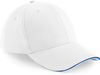 Boné Athleisure com 6 painéis-White / Bright Royal-Único-RAG-Tailors-Fardas-e-Uniformes-Vestuario-Pro