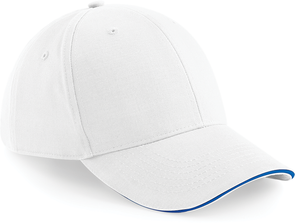 Boné Athleisure com 6 painéis-White / Bright Royal-Único-RAG-Tailors-Fardas-e-Uniformes-Vestuario-Pro