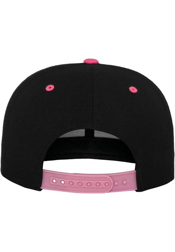Boné Classic Snapback Bicolor-Preto / Rosa Néon-Único-RAG-Tailors-Fardas-e-Uniformes-Vestuario-Pro