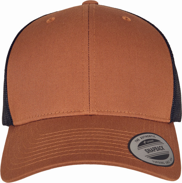 Boné Flexfit Bicolor Retro Trucker-Caramel / Black-Único-RAG-Tailors-Fardas-e-Uniformes-Vestuario-Pro