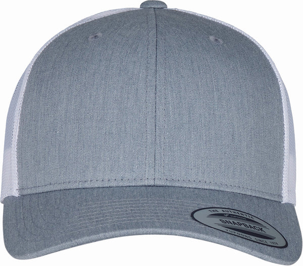 Boné Flexfit Bicolor Retro Trucker-Heather / White-Único-RAG-Tailors-Fardas-e-Uniformes-Vestuario-Pro