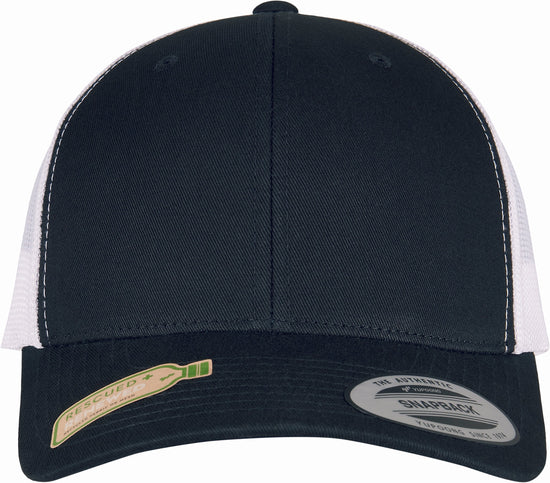 Boné Flexfit Clássico Retro Trucker-BLACK / WHITE-Único-RAG-Tailors-Fardas-e-Uniformes-Vestuario-Pro
