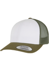 Boné Flexfit Retro Trucker Colored Front-Verde Musgo / Branco / Oliva-Único-RAG-Tailors-Fardas-e-Uniformes-Vestuario-Pro