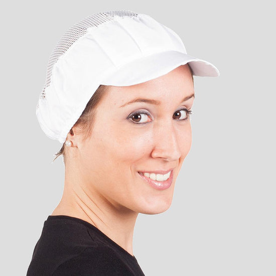 Boné Sarja com Rede Pack 10 Unidades-Branco-Único-RAG-Tailors-Fardas-e-Uniformes-Vestuario-Pro