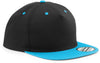 Boné Snapback com contraste - 5 painéis-Preto / Surf Azul-One Size-RAG-Tailors-Fardas-e-Uniformes-Vestuario-Pro