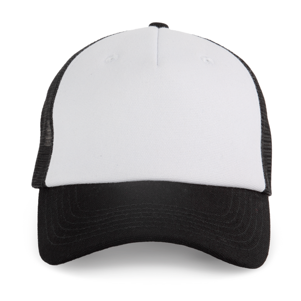 Boné Trucker 5 Paineis-Branco / Preto-Único-RAG-Tailors-Fardas-e-Uniformes-Vestuario-Pro