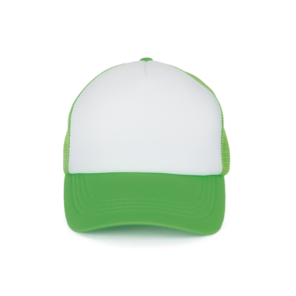 Boné Trucker Criança - 5 Painéis-Branco / Verde Flash-Único-RAG-Tailors-Fardas-e-Uniformes-Vestuario-Pro